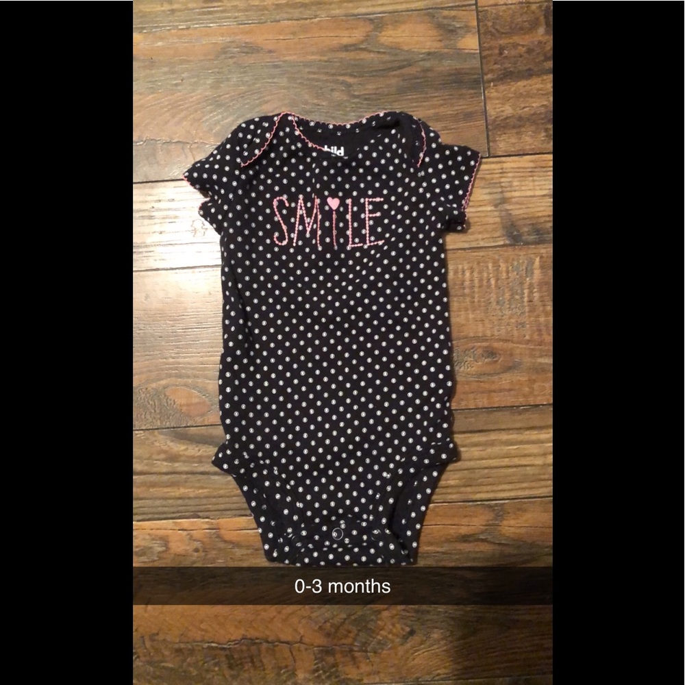 0-3 month “smile” onesie